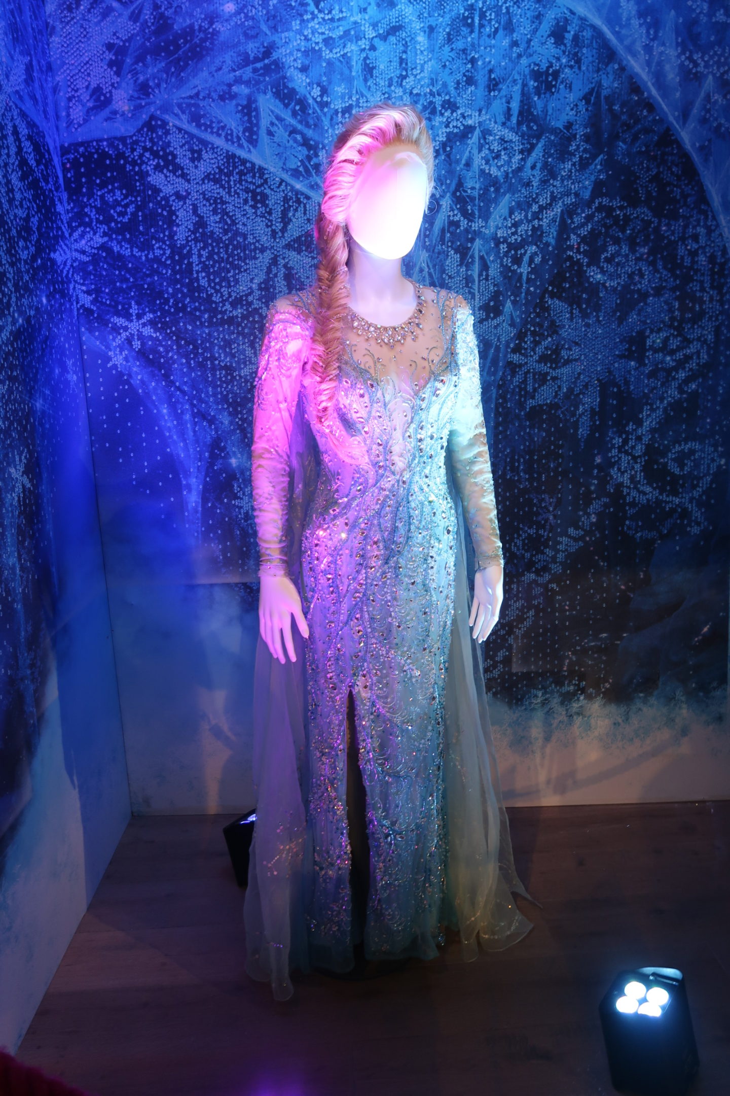Elsa (from Frozen) ice dress used in Frozen the musical. 